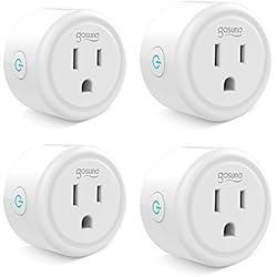 Smart plug, Gosund Mini Wifi Outlet Compatible with Alexa, Google Home &amp; IFTTT, No Hub Required, Remote Control your home appliances from Anywhere, ETL Certified (4 piece)