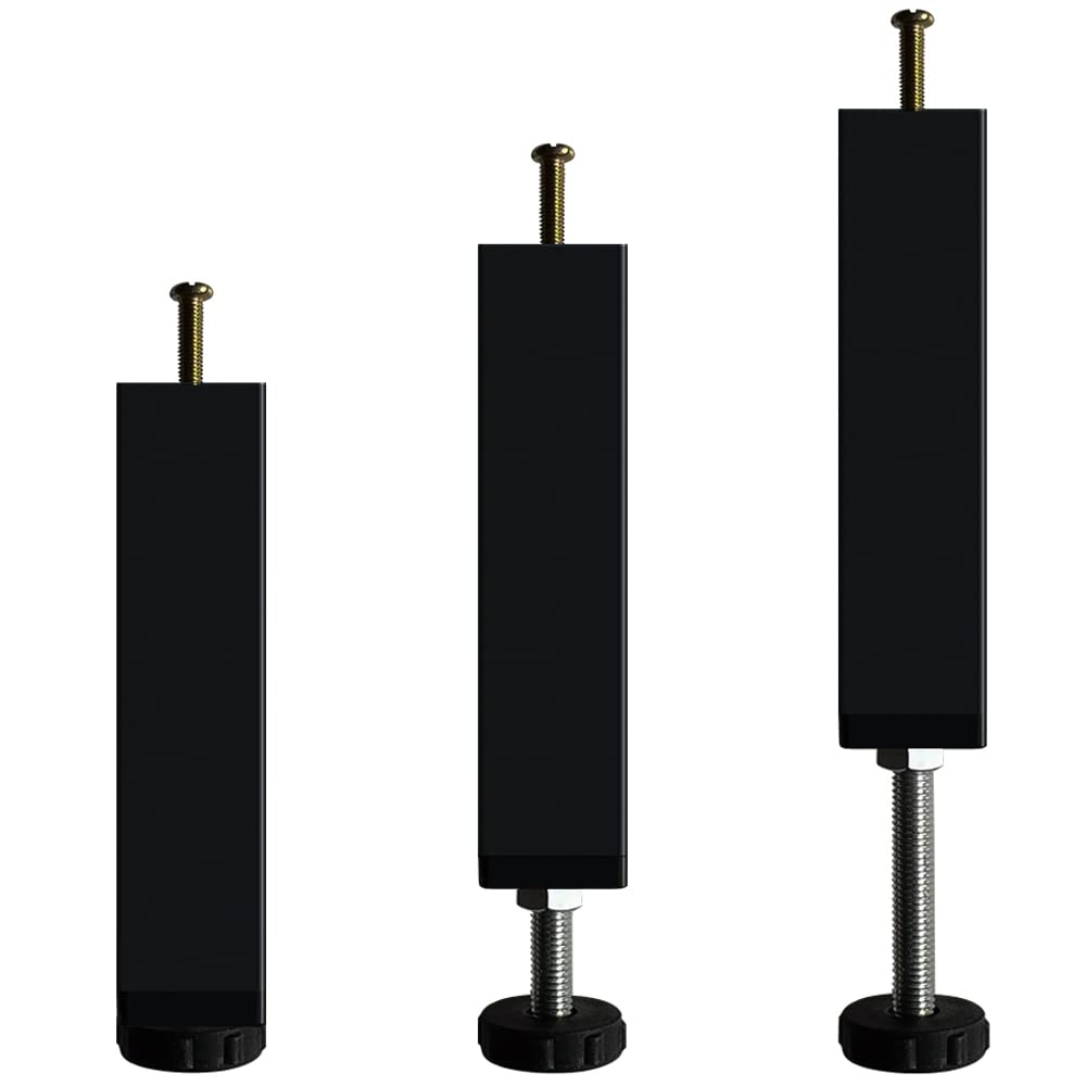 KUSRUP Pack of 2 Bed Frame Support Foot Bed Legs Support Feet for Furniture Adjustable Bed Feet Retractable Metal for Bed Frame Bed Middle Support Leg for Bed (15cm-22cm)