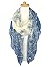 GERINLY Women's Scarves: Fashion Color Paisley Print Oblong Wrap Scarf (Blue)