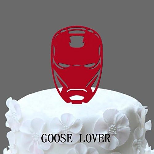 GOOSE LOVER(TM) Mask Wedding Cake Topper With Silhouette, Funny Cake Topper, Unique Topper For Birthday,Party