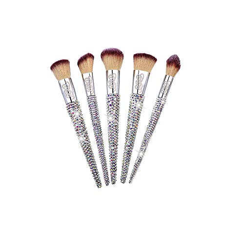 CRYSTALS BEAUTY Shiny Sparkle Luxury Crystal Bling Out Rhinestone Makeup Brush Set (5 pc, Silver) 1 CRYSTALS BEAUTY Shiny Sparkle Luxury Crystal Bling Out Rhinestone Makeup Brush Set (5 pc, Silver)