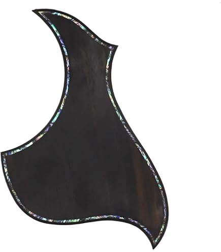 Pickguard Guitare Acoustique Forme Virgule - Autocollant Noir - Protection Anti-rayures - 8