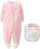 Carter's Baby Girls' 2 Piece Easter Footie/Bib Set (Baby) - Pink - 9 Months