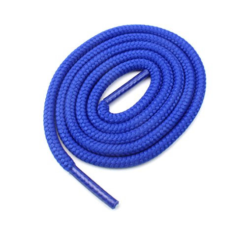 Round Shoelaces 3/16 Thick Solid Colors for All Shoe Types Several Lengths (Royal Blue-45)