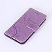 Urvoix for iPhone 7 / iPhone 8 Case, Card Holder Stand Smooth Hand Feel PU Leather Wallet Case - Embossed Flower Butterfly Flip Cover for 4.7