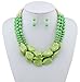 Bocar Coloful Personalized Strand Layer Statement Chunky Necklace for Women Gifts