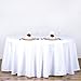 BalsaCircle 120 inch White Round Tablecloths Fabric Table Cover Linens for Wedding Party Polyester Reception Banquet Events Kitchen Dining