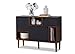 Baxton Furniture Studios Anderson Mid-Century Retro Modern Oak and Wood Sideboard Storage, Espresso