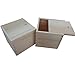 StarMall Wooden Unfinished Storage Box with Slide Top-Square (Big(5