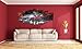 Visual Art Decor Xlarge 7 Pieces Canvas Wall Art Red Trees Forest Red and Gray Waterfall Nature Landscape Picture Prints Modern Home Office Living Room Wall Decoration (70inx32in)