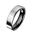 Tanyoyo Tungsten Rings for Men 6mm Wedding Engagement Band Brushed Black Size 7-14 (10)
