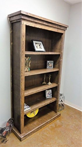 Shabby Chic Metalic Finish Solid Wood Bookshelf