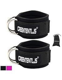 Greententljs - Correas de tobillo para máquinas de cable - Correas acolchadas para tobillo y tobillo para ejercicios de glute con bolsa de transporte