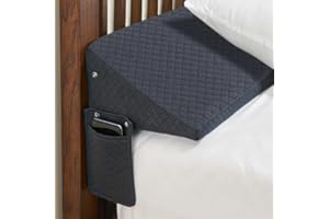 RUJIPO Wedge Pillow Headboard/ king size bed wedge pillow gap filler/headboard (76"x10"x6"), Bolster Bed Mattress Wedge Pillow for Sleeping, Headboard Pillow for Gap (0-8")Between Bed and Wall, Dark Grey