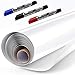 Whiteboard Sticker Paper Sheets, Easy Peel and Stick Dry Erase Contact Paper Upgrade 11 Ft Extra Wide, Self Adhesive Wall Paper Roll for Classroom, Planning, Office, Kid Painting, 3 Dry Erase Markers