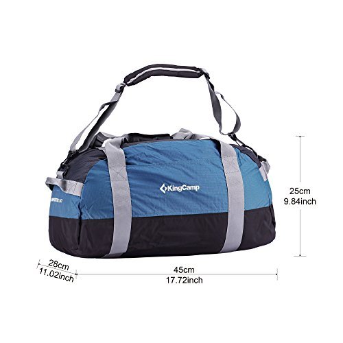 KingCamp 30L Foldable Travel Duffel Bag Luggage Sports Gym High Capacity Water Waterproof Nylon