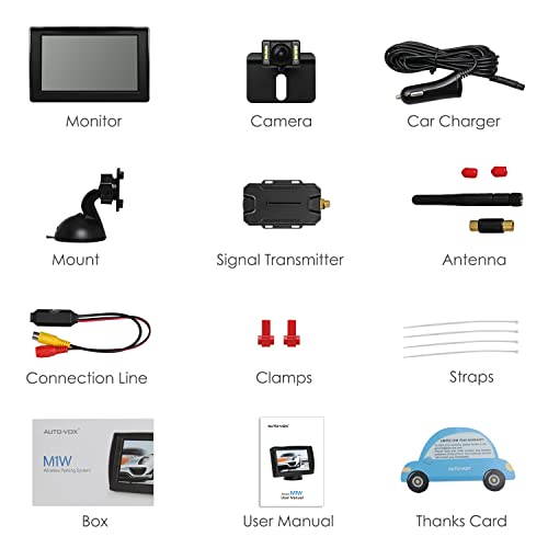 AUTOVOX M1W Wireless Backup Camera with Stable Signal, Car Back Up