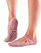 Tavi Noir Chey Mary Jane Non-Slip Grip Socks for Barre, Pilates, Studio, and Yoga (Tavi Rose) Small