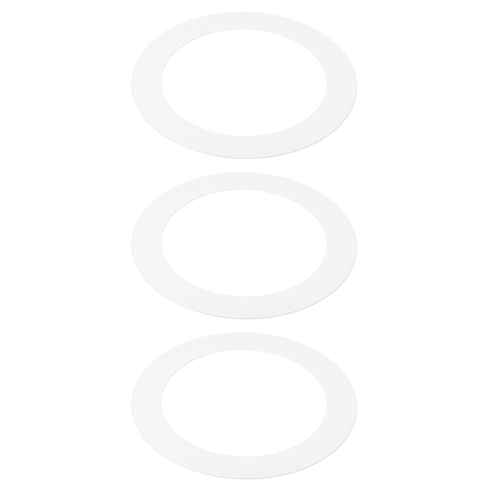 PATIKIL 5" ID 7.48" OD Goof Rings for Recessed Light, 3 Pack Matte White Goof Metal Trim Ring Lighting Fixture for Ceiling Wall Recessed Can Downlights