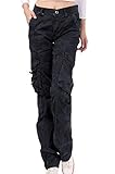 Chouyatou Women's Casual Loose Fit Camouflage Print Twill Cargo Pants