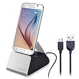 Avantree Desktop Aluminum Micro USB Charging Dock with Cable, Charger Stand for Samsung, LG, OPPO, HUAWEI, Android Phones - DK10M