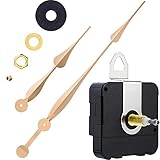 Hicarer High Torque Long Shaft Clock Movement Mechanism with 12 Inch Long Spade Hands (Gold)