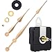 High Torque Quartz Clock Movement Clock Replacement Mechanism with 12 Inch Long Spade Hands for DIY Clock (Gold, Shaft Length 1-1/5 inches/ 31 mm Shaft Length)