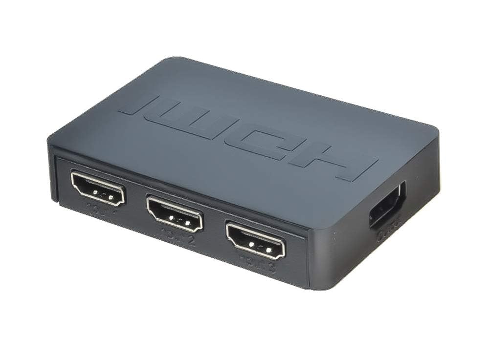 Premium Cord HDMI Switch 3: 1 Plastic with Remote Control