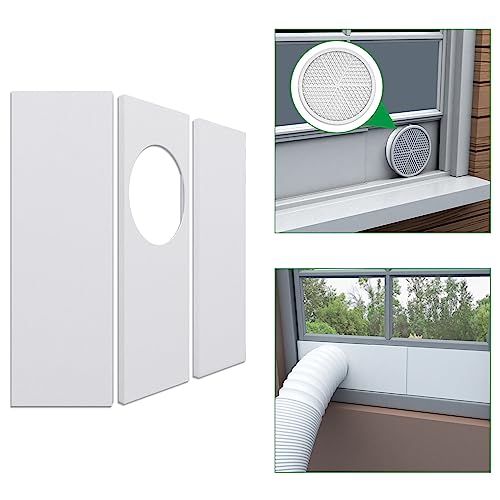 Photo 1 of Forestchill Portable Air Conditioner Window Seal Plates Kit for 5.9" Diameter Exhaust Hose, Universal AC Vent Kit for Sliding Windows and Hung Windows, Adjustable Length Sealing Panels for Mobile A/C