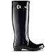 Hunter Women's Boots Original Tall Gloss Snow Rain Boots Water Boots Unisex - Black - 8