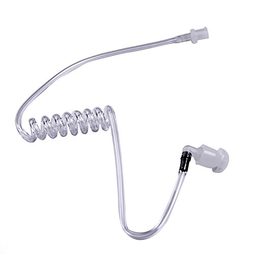 HDE Replacement Two Way Audio Earbud Clear Plastic Coil Tube for Covert Surveillance 2 Pin Earpiece Compatible with Motorola Radio Devices HDE Replacement Two Way Audio Earbud Clear Plastic Coil Tube for Covert Surveillance 2 Pin Earpiece Compatible with Motorola Radio Devices