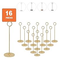 Urban Deco Place Card Holder Table Number Holder Wedding Card Holder 8 inch Set of 16 for Restaurants Weddings Banquets (8" Gold Place Card Holder)