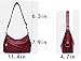 Molodo Women PU Leather Big Shoulder Bag Purse Handbag Tote Bags Black