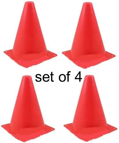 Multipurpose 7" 4pc Cone Game Sports Train Kids Children Skateboard Train Baseball Boundries Set