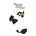 Batman Boys 6 pack Crew Socks (3T/4T, Black/Yellow)