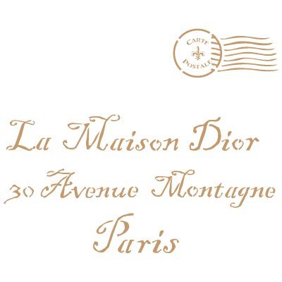 Stencil Deco Vintage Composition 118 Maison Dior. Stencil size: 20x20 cm (7,9x7,9 in). Design size: 18x7,6 cm (7,1x3 in)