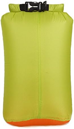 Ultrasil Waterproof Lightweight Portable Dry Sack - Roll-Up Top Closer Compression bag for swimming, fishing and watersports (6L, 15L, 20L) (green, M - 10L)