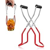Oriflame Canning Jar Lifter Tongs, Stainless Steel Jar Lifter with Rubber Grips - for Slip Wide-Mouth Clip for Kitchen Restau