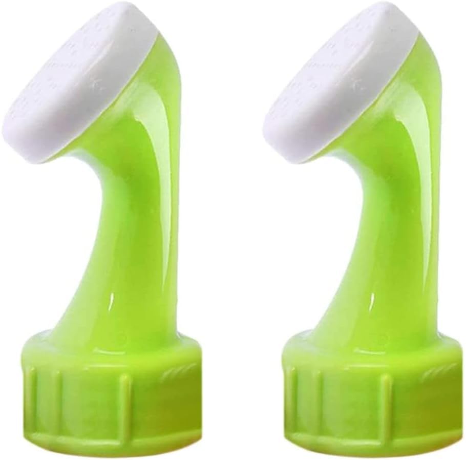 2 Pcs Green Watering Attachment for Bottles, Sprinkler Head for Watering Can Garden Bottle Attachment, PVC Nozzle Sprinkler Head, Plant Watering Attachments for Plastic Bottles Watering Equipment