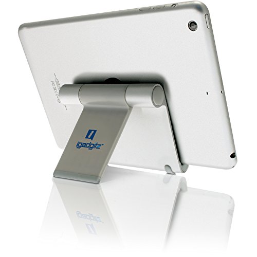 iGadgitz Multi-Angle Aluminium Adjustable Portable Tablet & Smartphone Folding Holder Stand (iPhones, iPad, Motorola Moto, Samsung Galaxy, Sony Xperia, HTC One, Google Nexus, Nokia Lumia, Acer Iconia, Sony Xperia Tablets, Galaxy Tab, Kobo eReaders, etc)