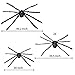 F FiGoal 4 Pack Halloween Giant Spider Spooky Hairy Spiders Halloween Indoor and Outdoor Yard Decoration Scary Creepy Black Spiders (Different Sizes up to 50'')