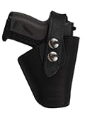 Barsony Black Leather Concealment OWB Belt Clip Holster for Mini-Pocket 22 25 .380