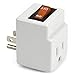 New! 3 Prong Grounded Single Port Power Adapter for Outlet with Orange Indicator On/Off Switch to be Energy Saving (1 Pack)
