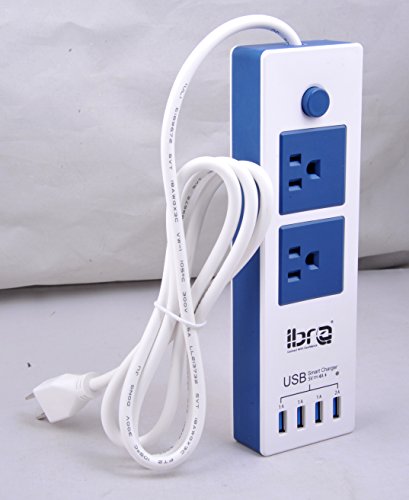 image for IBRA® IBRA USB Power Strip with 2 AC Outlets and 4 Smart USB Charging