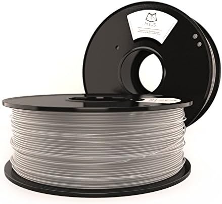 Mitus ABS Filament 1.75mm 1 kg for 3D Printing, Made in the USA, Transparent