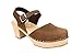 Lotta From Stockholm Swedish Clogs : Highwood Mary Jane Style in Brown Nubuck Leather