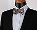 SetSense Men's Floral Jacquard Woven Self Bow Tie Set One Size Brown / Pink