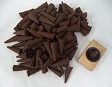 Rainbowrecords239 Incense Cones 50 Bulk Pack Plus Holder: Frankincense and Myrrh