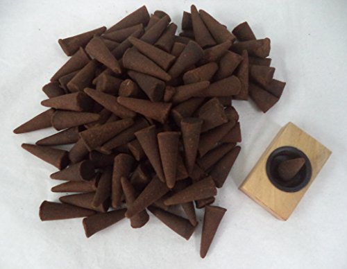 Incense Cones 50 Bulk Pack Plus Holder: Frankincense and Myrrh