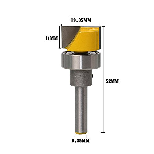 1/4 Inch Shank Mortise Template Router Bit Woodworking Milling Cutter Tenon Cutter for Woodworking Tools